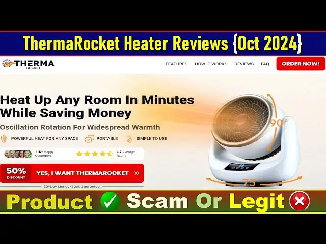 Video thumbnail for ThermaRocket Heater Reviews: Before Buy Check ThermaRocket Is Scam Or Legit? | Product Review