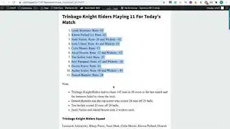 Video thumbnail for TKR VS BR DREAM11 PREDICTION 4TH MATCH TKR vs BR Dream11 Team