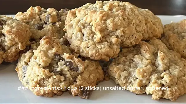 Video thumbnail for oatmeal cookie recipe