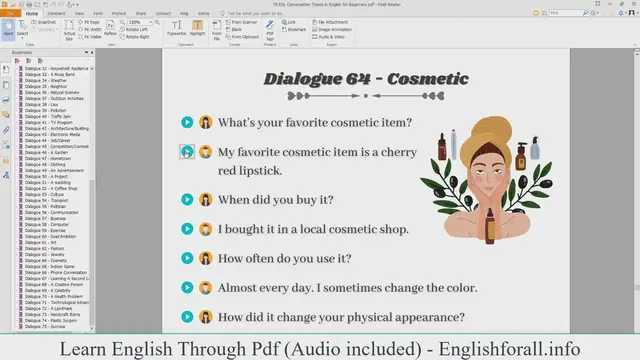 Video thumbnail for English Conversation About Cosmetic