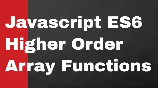 Video thumbnail for Javascript Array ES6 Higher Order Functions Map,Filter,Reduce,Sort,Fill Mini Crash Course