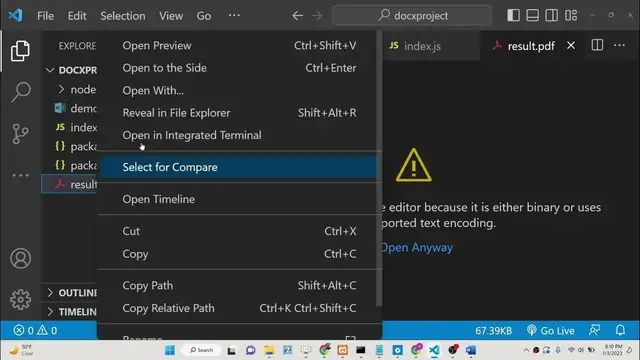 Video thumbnail for Build a Word DOCX to PDF Converter Web App in Node.js & Express Using docx-pdf in Browser Using JS