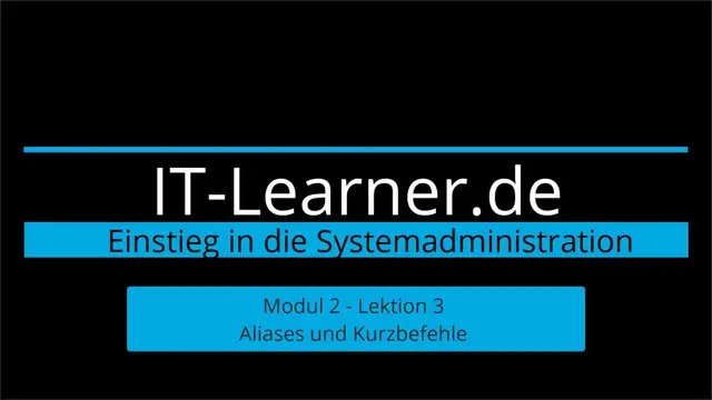 Video thumbnail for M2-L3-Alias-und-Kurzbefehle