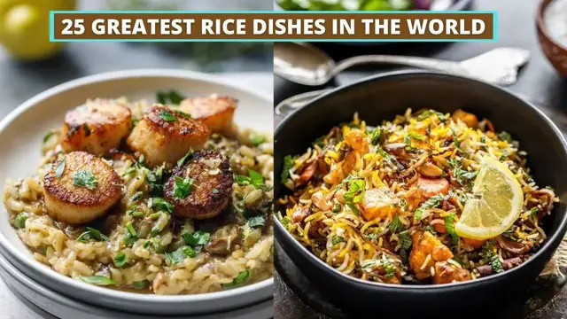 Video thumbnail for 25 Greatest Rice Dishes in the World | American Fried Rice, Risotto, Arroz de Lisa, Sushi and more