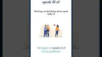 Video thumbnail for Speak ill of meaning | speak ill of sentences | Common English Idioms #shorts