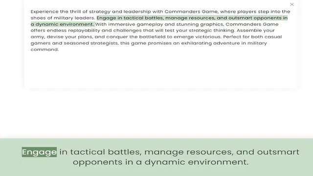 Video thumbnail for shoes of military leaders. Engage in tactical battles, manage resources, and outsmart opponents in a dynamic environment. With immersive gameplay and stunning graphics, Commanders Game offers endless replayability and challenges that will