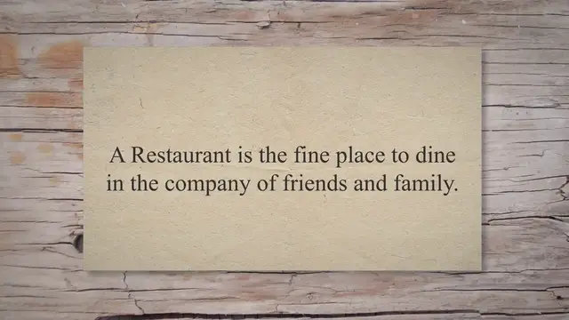 'Video thumbnail for Adjectives For Restaurant'