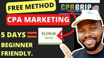 Video thumbnail for CPA Marketing ($5,247) Free Make Money Online | CPA Marketing Free Traffic Method 2022 (cpagrip)