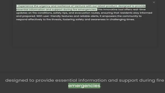 Video thumbnail for essential information and support during fire emergencies. This innovative tool offers real-time updates on fire conditions, safety tips, and evacuation routes, ensuring that residents stay informed and prepared. With user-friendly fe