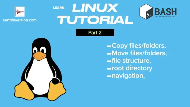 'Video thumbnail for Linux Tutorial Part 2: copy, move and file structure'
