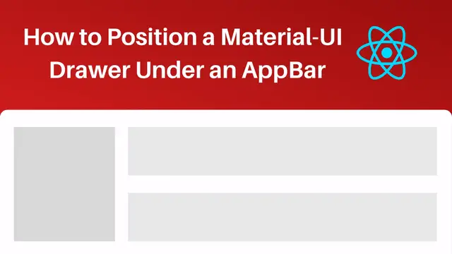'Video thumbnail for Material-UI Drawer Under AppBar'