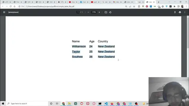 Video thumbnail for Python 3 ReportLab Library Example to Add Colorful Tables inside PDF Document in Command Line