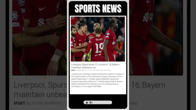Video thumbnail for Actual Information | Liverpool and Spurs Advance in the Champions League! | #shorts #sports