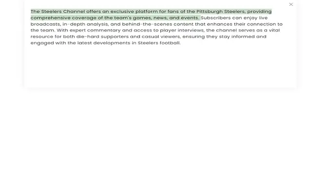 Video thumbnail for comprehensive coverage of the team's games, news, and events. Subscribers can enjoy live broadcasts, in-depth analysis, and behind-the-scenes content that enhances their connection to the team. With expert commentary and access to player