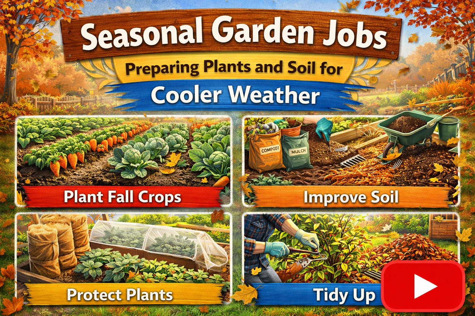 Video thumbnail for Seasonal Garden Jobs | Preparing Plants and Soil for Cooler Weather