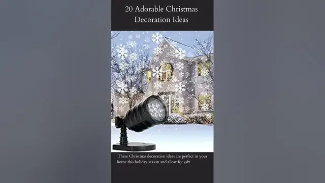 Video thumbnail for 20 Adorable Christmas Decoration Ideas | Christmas Snowflake Projector Lights Outdoor | Read More...