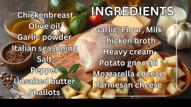 'Video thumbnail for Chicken Alfredo Gnocchi Bake'