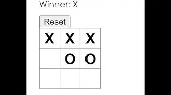 Video thumbnail for React.js Project to Build Tic-Tac-Toe Strategy Board Game in Browser Using Javascript