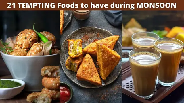 Video thumbnail for 21 Tempting Indian Monsoon foods | Momos, Bread Pakoda, Vada Pav, Aloo Chop and more