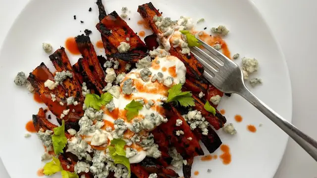'Video thumbnail for Butter-Roasted Buffalo Carrots Recipe'