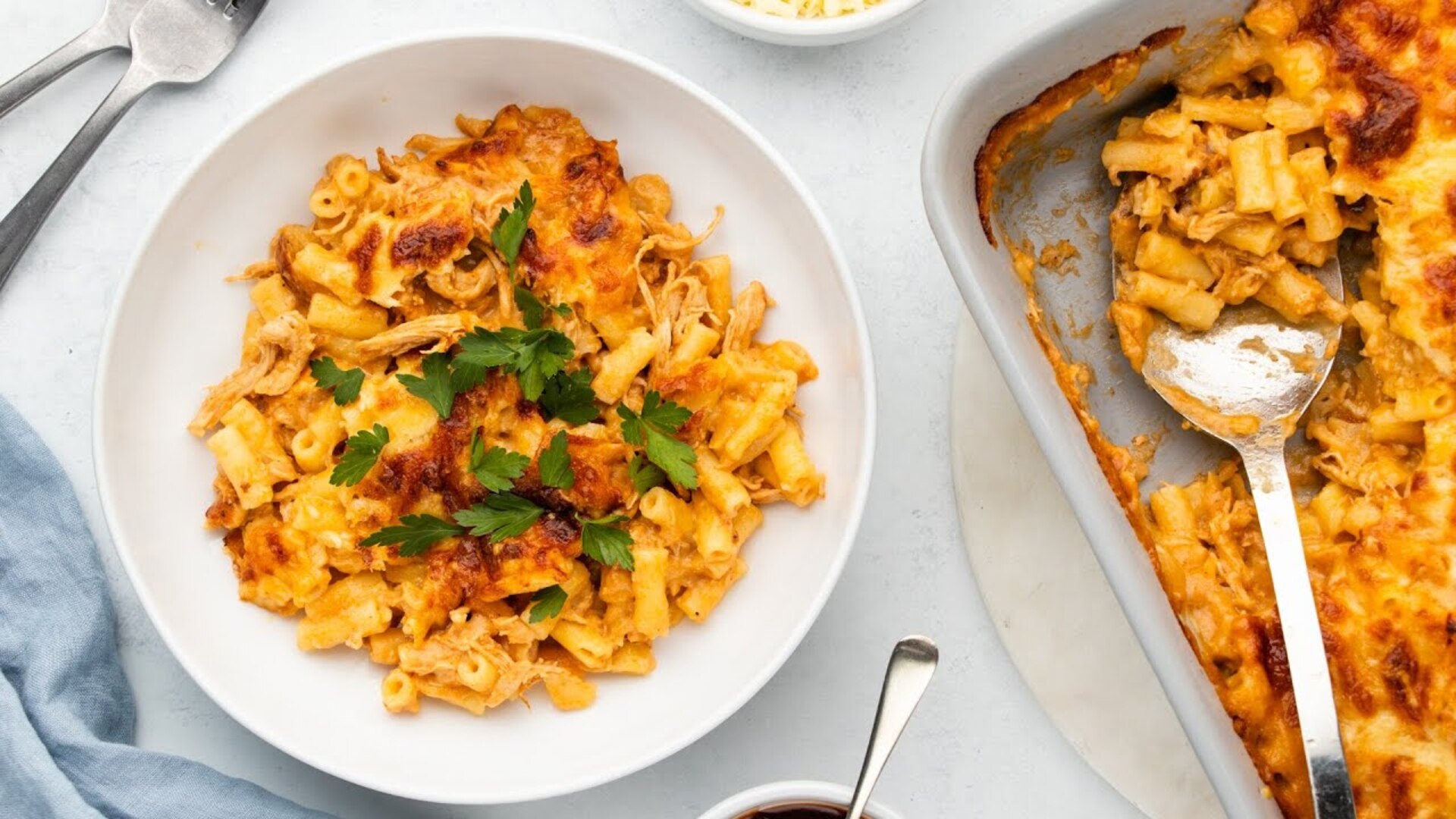 Video thumbnail for BBQ Chicken Mac & Cheese Will Be Your New Favorite Dish To Make On Repeat