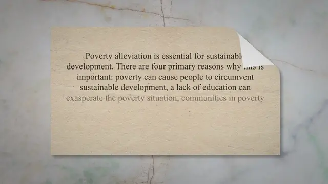 Video thumbnail for 4 Reasons Poverty Alleviation Is Necessary For Sustainable Development