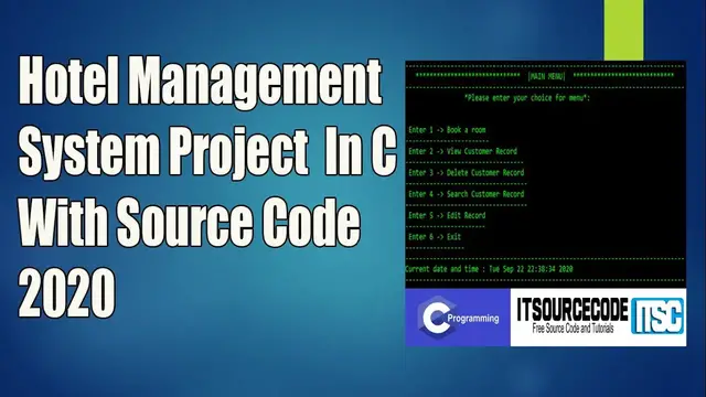 Video thumbnail for Hotel Management System Project In C With Source Code Free Downoad 2020 | C Projects Source Code