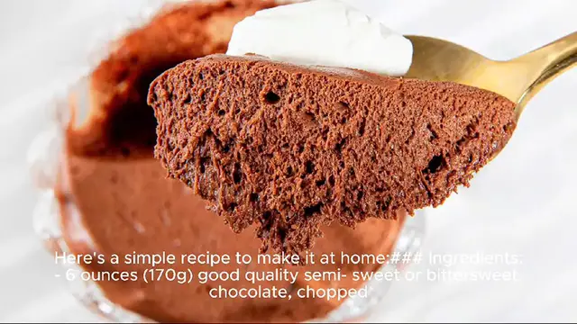 Video thumbnail for Chocolate mousse recipe