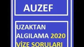 Video thumbnail for Uzaktan Algılama 2020 Vize Soruları