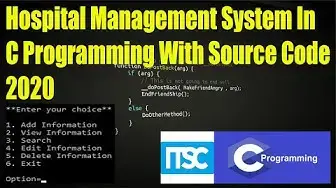 Video thumbnail for Hospital Management System In C With Source Code 2020 Free Download | C Projects with Source Code