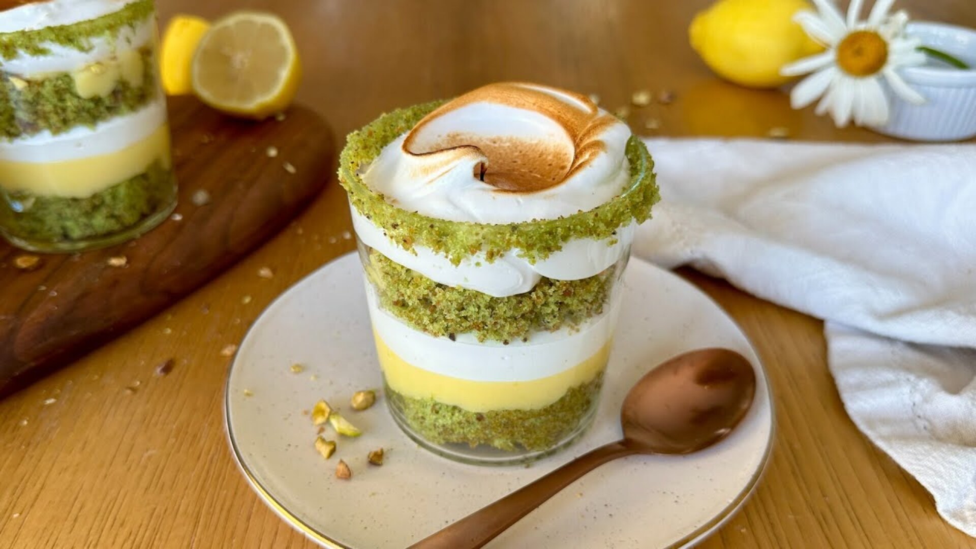Video thumbnail for Mini Lemon Pistachio Meringue Trifles Recipe