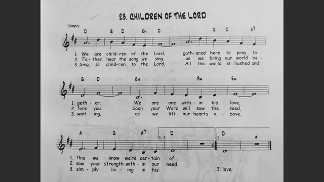 Video thumbnail for Children Of The Lord - Catholic Mass Song Sheet Music
