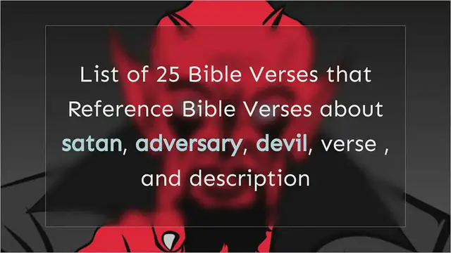 Video thumbnail for Adversary: Bible Verses about the Adversary, Devil, Satan