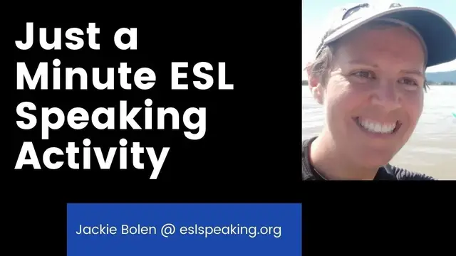 Video thumbnail for Just a Minute ESL Speaking Activity: Try out this Fun TEFL Speaking Warm-up Activity