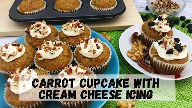 Video thumbnail for Carrot Cupcake with Cream Cheese Icing Recipe | Happy Tummy Recipes