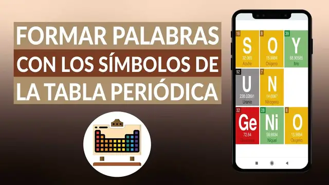 Video thumbnail for Cómo formar palabras con los símbolos de elementos de la TABLA PERIÓDICA ¡Muy divertido!