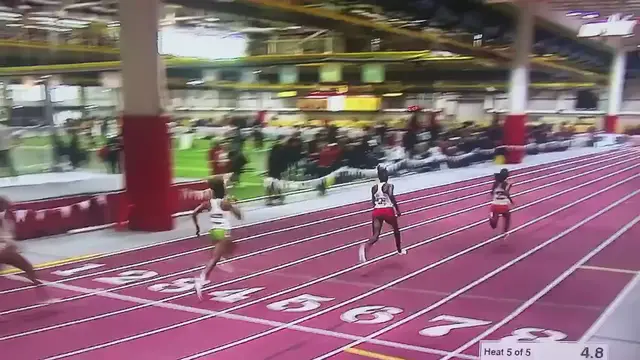 Video thumbnail for Stacey-Ann Williams wins 400m heat at 2022 Big 12 Indoor Championships