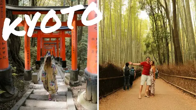 Video thumbnail for KYOTO IN ONE DAY - Fushimi Inari, Bamboo Forest & Snow Monkeys!