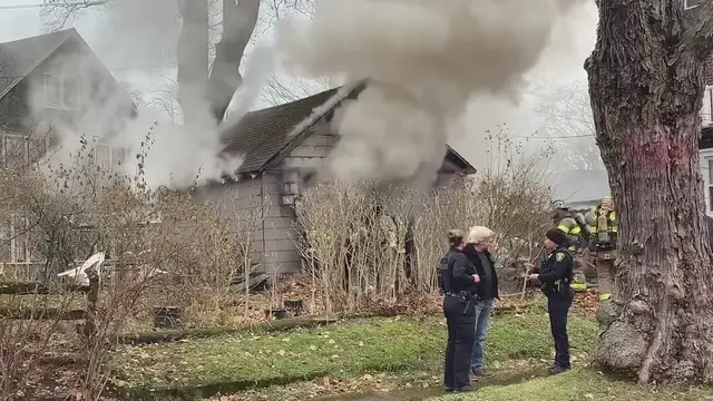 Video thumbnail for Garage Fire On Jamestown's Northside