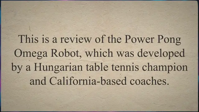 'Video thumbnail for Power Pong Omega Robot Review (2023 New Drills & App)'