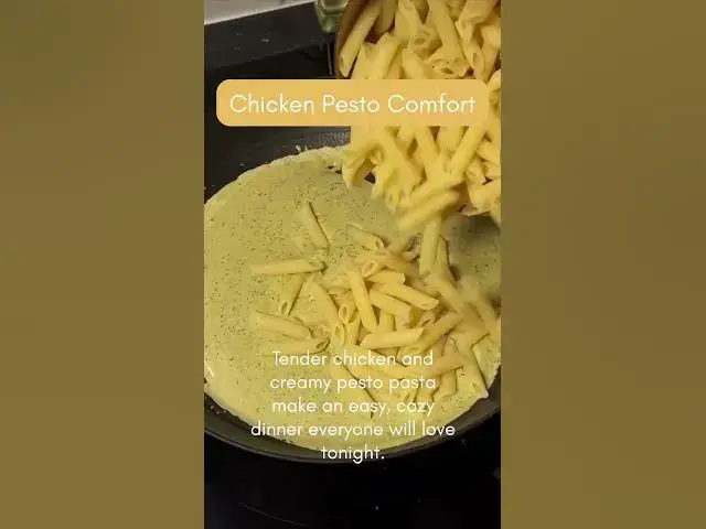 Video thumbnail for Creamy Pesto Chicken Pasta in Minutes! #shorts