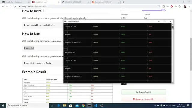 Video thumbnail for Node.js CoronaVirus Live Tracker App On Command Line Using Covid19 API Full Project Example