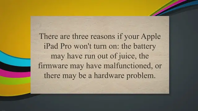 Video thumbnail for How to fix iPad Pro that won’t turn on