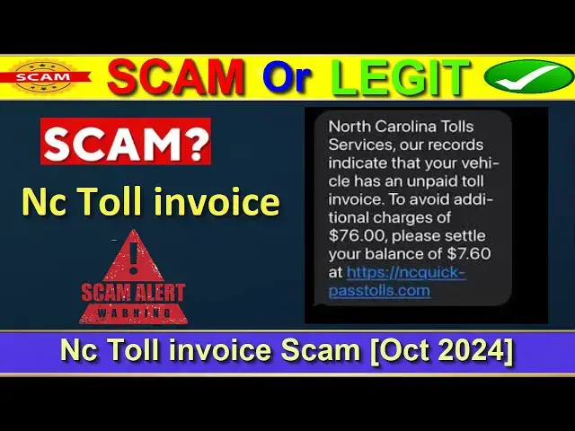 Video thumbnail for Nc Toll invoice Scamt: Is Nctollinvoices.com Legit Or Scam?