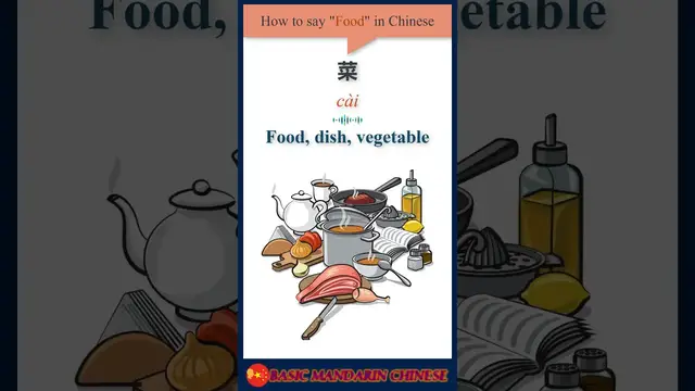 Video thumbnail for How to say "Food" in Chinese | HSK Vocabulary | 菜 | Cài #Shorts