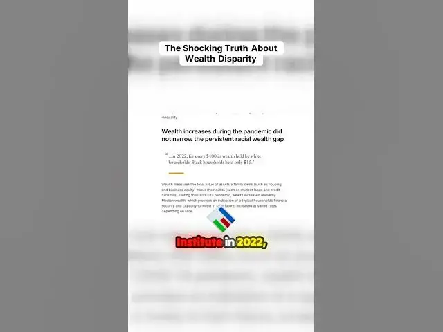 'Video thumbnail for The Shocking Truth About Wealth Disparity'