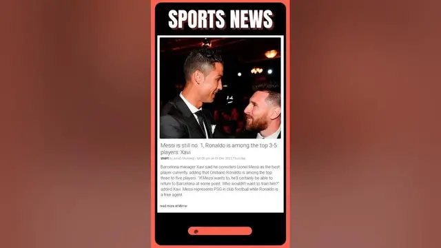 Video thumbnail for Messi is still no  1, Ronaldo is among the top 3-5 players Xavi