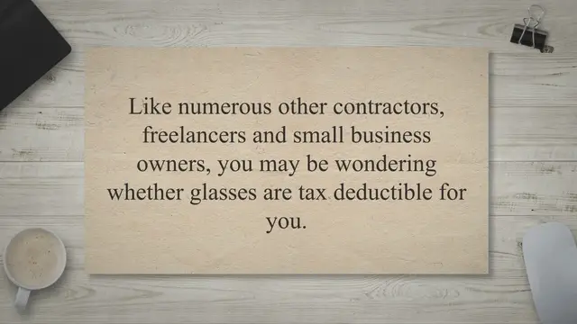 'Video thumbnail for Are Glasses Tax Deductible For Self Employed?'
