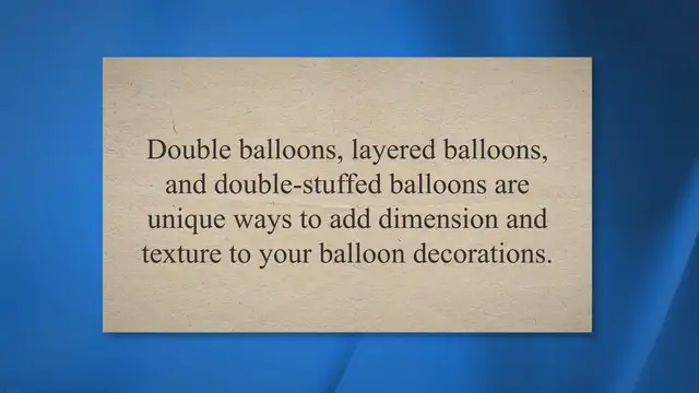 Video thumbnail for The Ultimate Guide to Double Balloons, Layered Balloons, and Double-Stuffed Balloons: Tips, Tricks, and Techniques for Creating Stunning Balloon Decorations