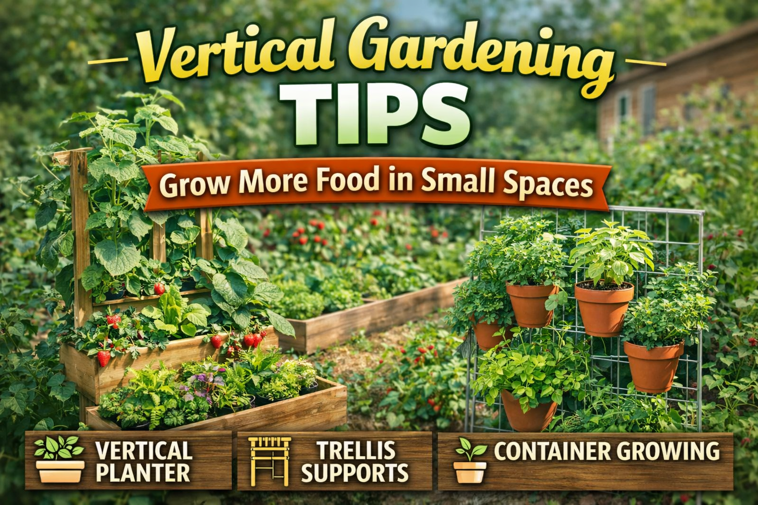 Video thumbnail for Vertical Gardening Tips | Grow More Food in Small Spaces